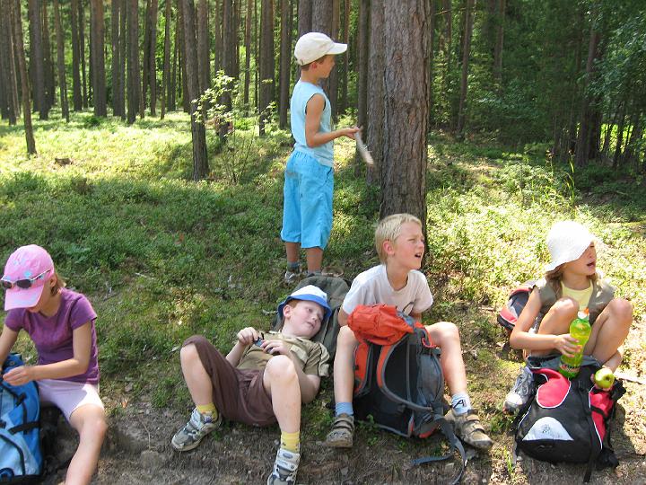 207 - Ti, co zůstali v táboře se také vydali na výlet - první zastávka byla už u Mikšálů.JPG